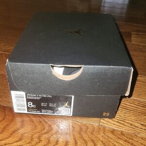 Jordan 4 Retro Black Shoe Box with Gold Accents
